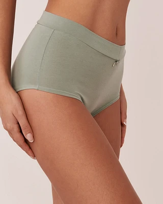 Culotte bikini taille haute en coton
