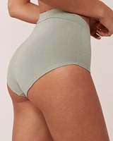 Culotte bikini taille haute en coton