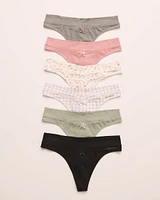 Lot de culottes tanga en coton