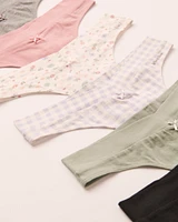 Lot de culottes tanga en coton