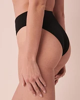 Ribbed High Waist Brazilian Panty
