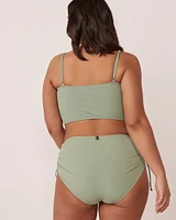 Haut de bikini bralette devant lacé en fibres recyclées LILYPAD