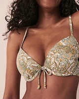 MODERN PAISLEY Push-up Bikini Top