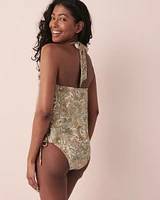 MODERN PAISLEY High Neck Tankini Top