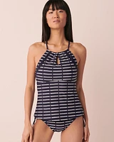 MODERN STRIPE High Neck Tankini Top