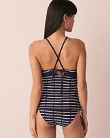 MODERN STRIPE High Neck Tankini Top