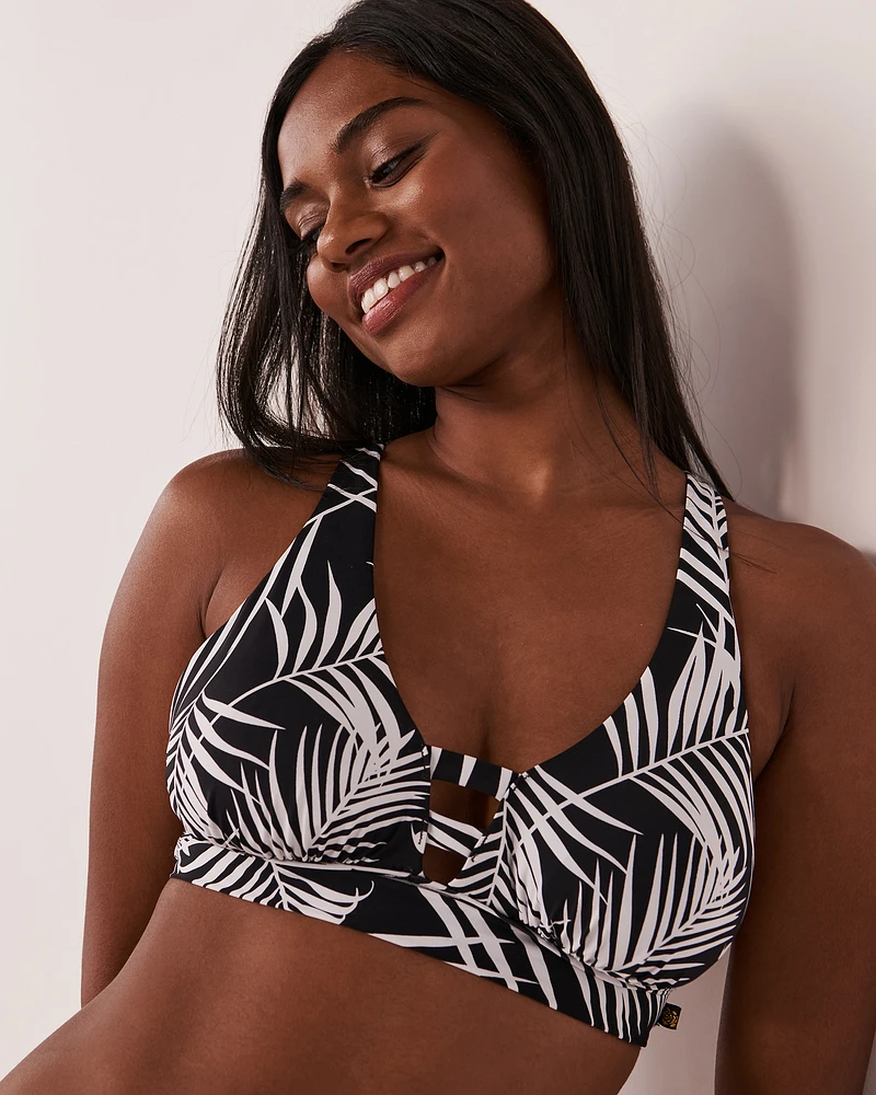 Haut de bikini triangle PALM LEAVES