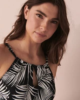 Haut tankini encolure haute PALM LEAVES