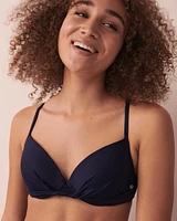 EVENING BLUE Recycled Fibers Push-up Bikini Top