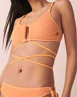 PEACH COBBLER Laced Bralette Bikini Top