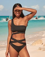 Haut de bikini bandeau une épaule SOLID