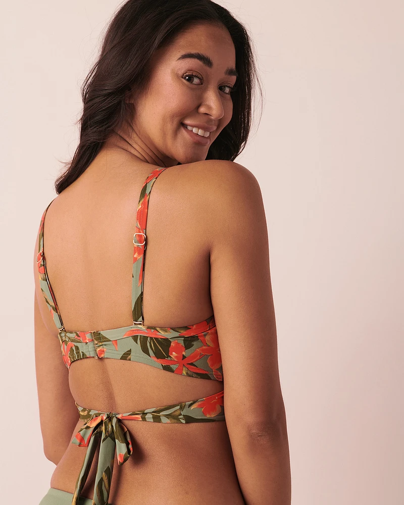 ORCHIDS GARDEN D Cup Bikini Top