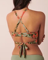 ORCHIDS GARDEN D Cup Bikini Top