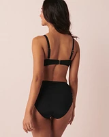 SOLID D Cup Shirred Bikini Top