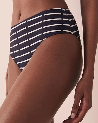 Bas de bikini taille mi-haute MODERN STRIPE