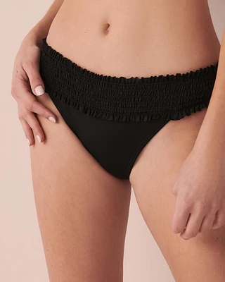 Bas de bikini bande taille large SMOCKING