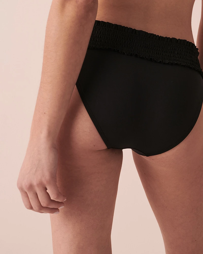 Bas de bikini bande taille large SMOCKING