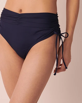 Bas de bikini taille haute en fibres recyclées EVENING BLUE