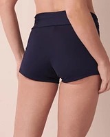 Bas de bikini garçonne en fibres recyclées EVENING BLUE