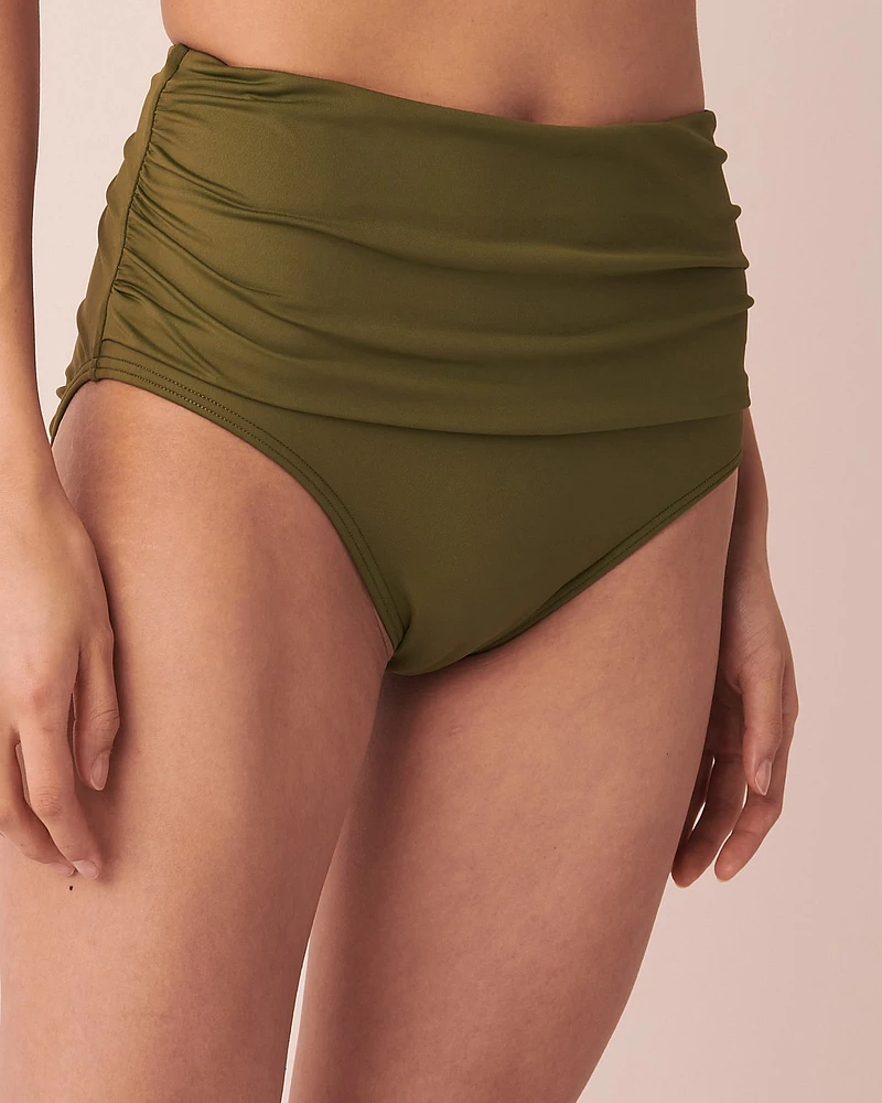 WINTER MOSS Recycled Fibers High Waist Bikini Bottom