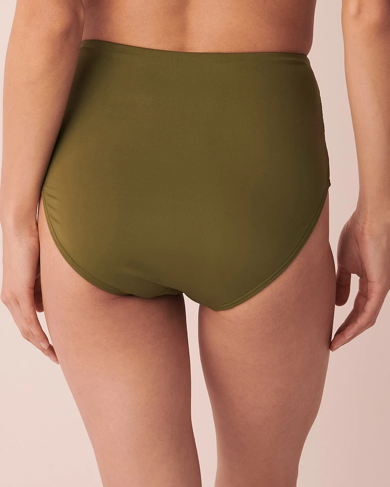 WINTER MOSS Recycled Fibers High Waist Bikini Bottom