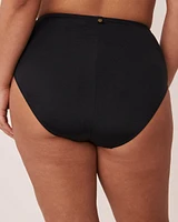 Bas de bikini taille haute torsadée SOLID