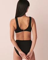 Maillot une-pièce encolure haute ROSA
