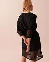 Long Sleeve Dress with Crochet Detail