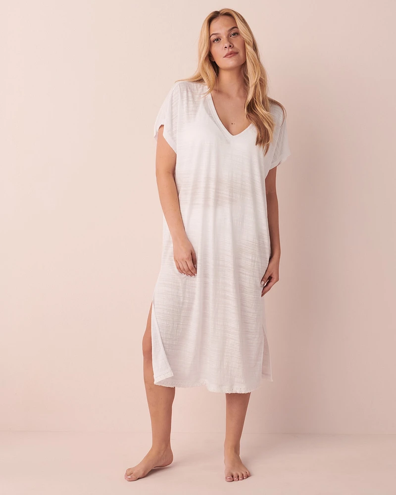 Long Tunic with Tassel Trim