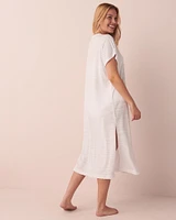 Long Tunic with Tassel Trim