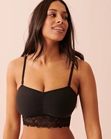Soutien-gorge bandeau doublure légère bordure de dentelle