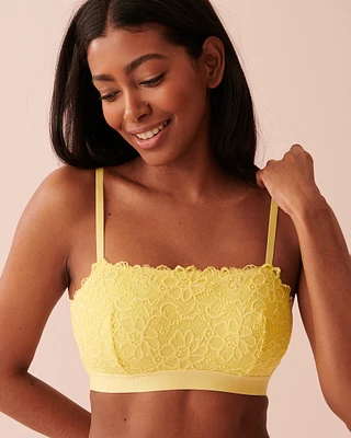 Soutien-gorge bandeau doublure légère en dentelle