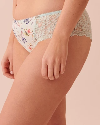 Culotte cheeky microfibre et détail de dentelle
