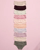 10-Pack Cotton Hiphugger Panty
