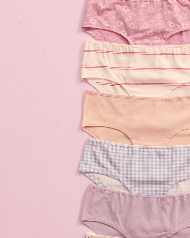 Lot de 10 culottes aux hanches en coton