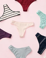 Lot de 10 culottes tanga en coton