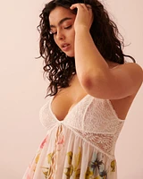 Camisole en dentelle et résille