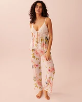 Camisole en dentelle et résille