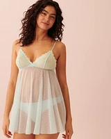 Babydoll en dentelle et résille