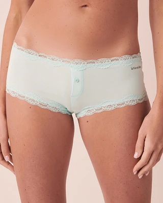 Culotte garçonne ultra douce détails de dentelle