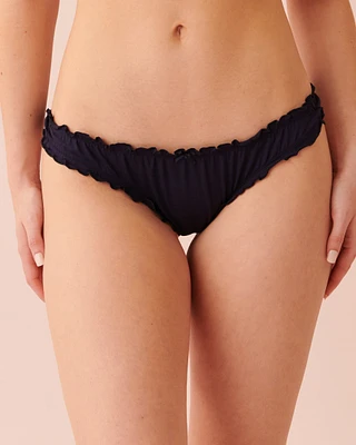 Soft Jersey Lettuce Trim Thong Panty