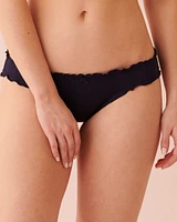 Soft Jersey Lettuce Trim Bikini Panty