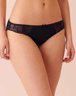 Microfiber and Lace Bikini Panty