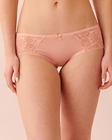 Microfiber and Lace Hiphugger Panty
