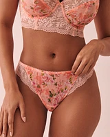 Culotte tanga résille et dentelle