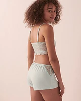 Modal Crop Cami with Lace Trim