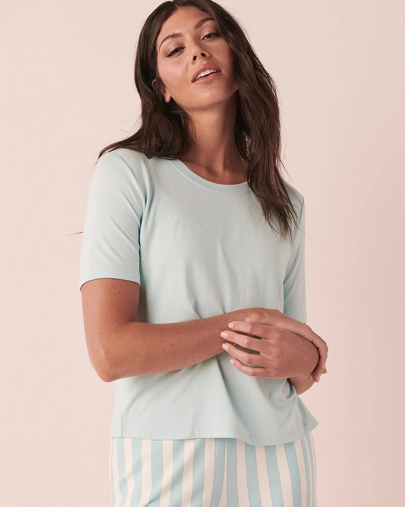 T-shirt encolure ronde en bambou