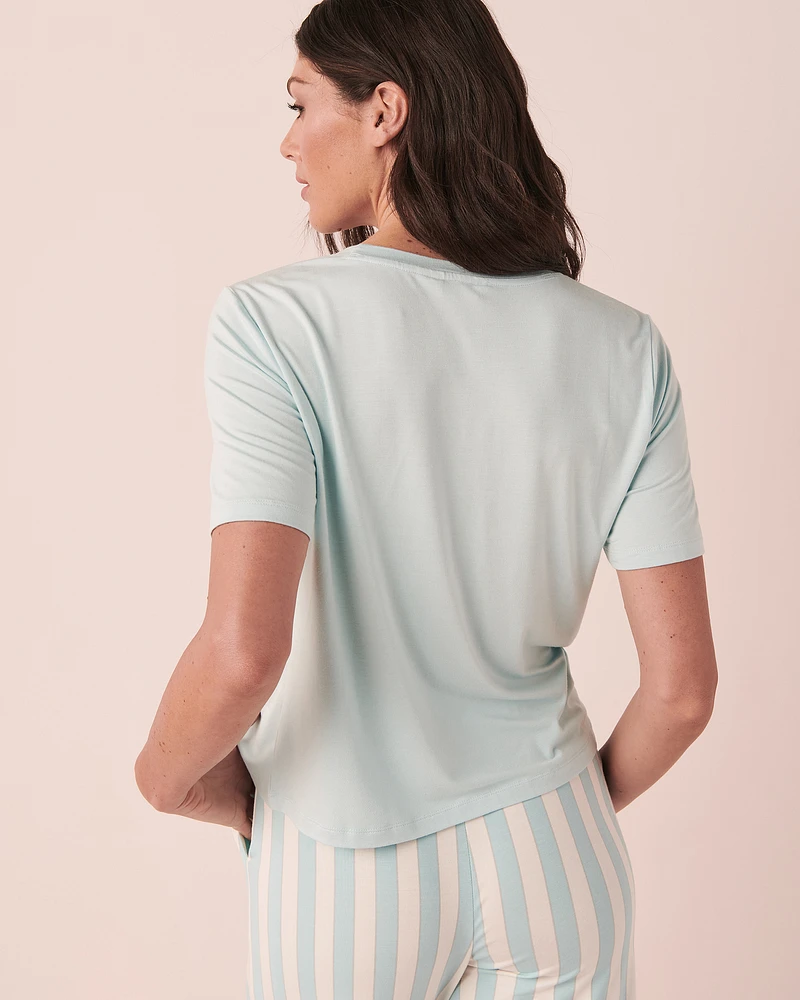 T-shirt encolure ronde en bambou