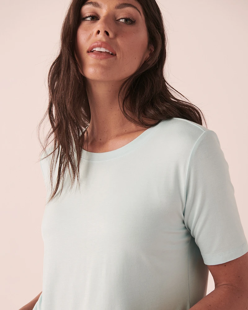 T-shirt encolure ronde en bambou