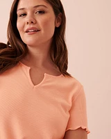 Lettuce Edge Ribbed T-shirt